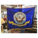 USN ceremonial flag, appx 65x48