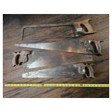 Four vintage saws