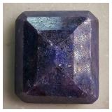 CERT 61.25 Ct Faceted Colour Enhanced Blue Sapphir