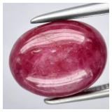 3.63ct 10x8mm Oval Cab Reddish Purple Sapphire Gem