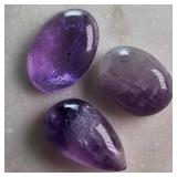 40 Ct Cabochon Amethyst Gemstones Lot of 3 Pcs, Mi