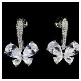 AAA White Pear Cz 9x6mm 925 Sterling Silver Jewelr