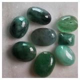 35 Ct Faceted Colour Enhanced Emerald Gemstones Lo