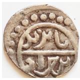 Ottoman 792AH Bayezid I, silver Akce coin 15mm