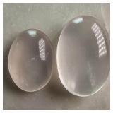 75 Ct Cabochon Rose Quartz Gemstones Lot of 2 Pcs,