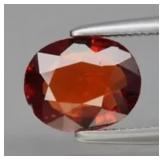 1.15ct 7.5x6mm Oval Natural Orange Spessartite Gar