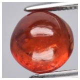 2.16ct 6.8mm Round Cabochon Natural Orange Spessar