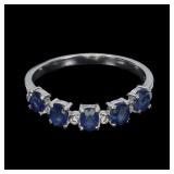 Heated Oval Blue Sapphire 4x3mm Gemstone 925 Sterl