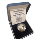 .925 Silver 1987 UK Proof One Pound Coin