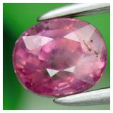 0.68ct 5x4.2mm Oval Pinkish Purple Sapphire Gemsto