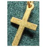 10K Yellow Gold 0.42G Cross  Pendant,  Suggested R