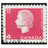 Canada 1963 Queen Elizabeth II 4 Cents Stamp #404