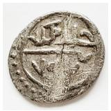 Ottoman 792AH Bayezid I, silver Akce coin 15mm