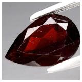 1.75ct 9.2x6mm Pear Natural Orangish Red Garnet Ge