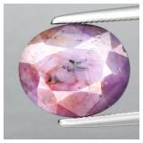 4.31ct 10x8.5mm Oval Purplish Red Ruby Gemstone Af