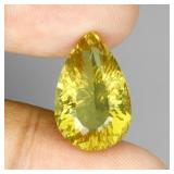 Pear Concave Natural Yellow Citrine VVS 13.10ct 19