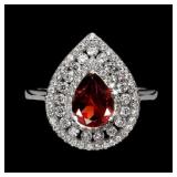 Pear Mozambique Garnet 8x6mm Gemstone 925 Sterling