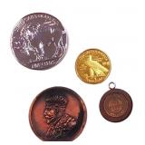 Lot of 4 Souvenir Replica Coins