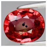 0.84ct 6x5mm VS Oval Pinkish Orange Sapphire Gemst