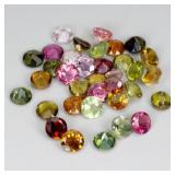 Round Natural Unheated Multi Color Tourmaline 35pc