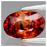 0.65ct 6x4.2mm Oval Blue-Orange Sapphire Gemstone,