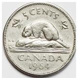 Canada 1964 Elizabeth II 5 CENTS coin