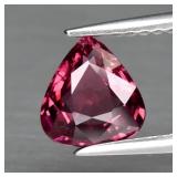 1.06ct 6.8x6.3mm Pear Natural Purplish Pink Rhodol