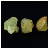 3pcs Lot 33.32ct t.w Rough Natural Green Prehnite