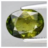 0.99ct 7x5.5mm Oval Natural Unheated Green Tourmal