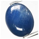 5.03ct 11x9mm Oval Cabochon Unheated Blue Sapphire