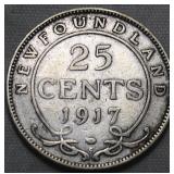 Canada Newfoundland 25 Cents 1917c