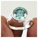 APPR $2100 Moissanite Ring 5 Ct Silver Ring