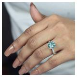 APPR $1700 Moissanite Ring 3.6 Ct Silver Ring