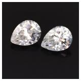 APPR $1500 2.3 Ct Pear (2) Mossanite F