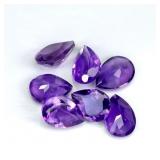 Pear Cut Natural Top Rich Purple Amethyst Uruguay