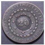 Brazil 20 Reis 1825B