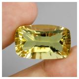 Antique Concave Natural Top Rich Yellow Citrine Br