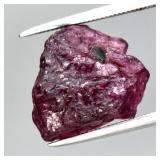 10.00ct 13.8x12.5mm Rough Natural Purplish Pink Rh