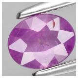 0.80ct 5.8x4.5mm Oval Pinkish Purple Sapphire Gems