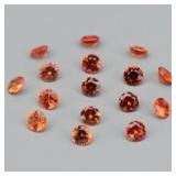 16pcs Lot 1.13ct t.w 2.2-2.5mm Round Brilliant Ora