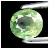 0.50ct 5x4.5mm Oval Green Sapphire Gemstone, Afric