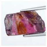 4.41ct 11.5x7.7mm Rough Natural Purplish Pink Rhod