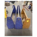 3 WOODEN CARPENTERS TOOL HOLDERS