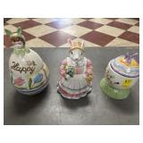 3 EASTER COOKIE JAR