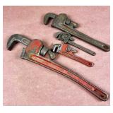 Lot of 4) Pipe Wrenches
