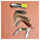 Lot of 2 Buck Knives & 1 Camillus & 1 Colt