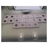 (20) asst c1930 Buffalo Nickels Coins sleeved