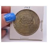 SIlver 1953 CINCO PESOS Coin