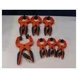 (7) asst HD Squeeze MultiUse Hand Clamps Tools