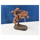 8" Cowboy On Horse WildWest Sculpture